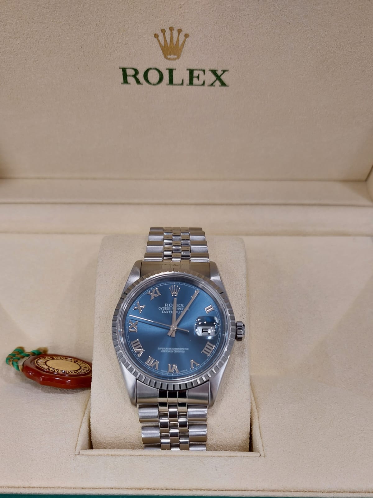 Rolex datejust blu deals numeri romani